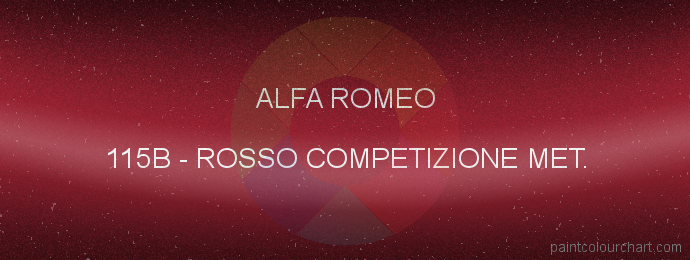 Alfa Romeo paint 115B Rosso Competizione Met.
