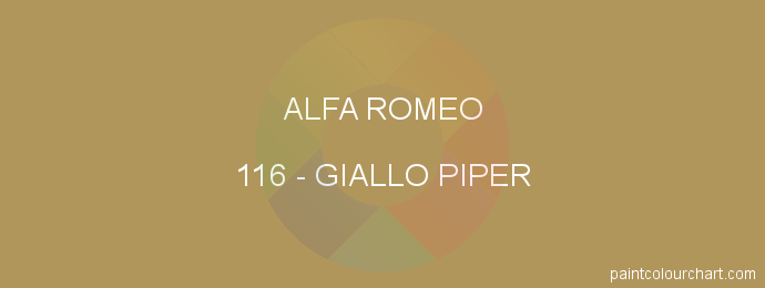 Alfa Romeo paint 116 Giallo Piper