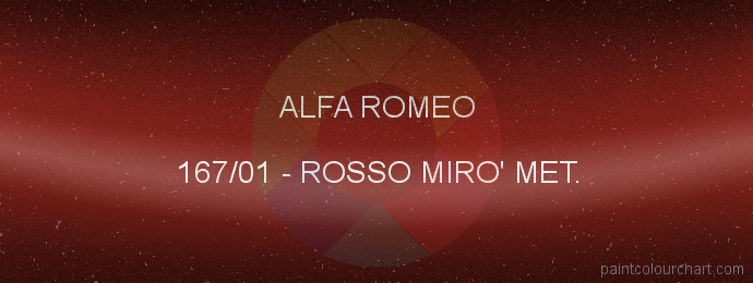 Alfa Romeo paint 167/01 Rosso Miro' Met.