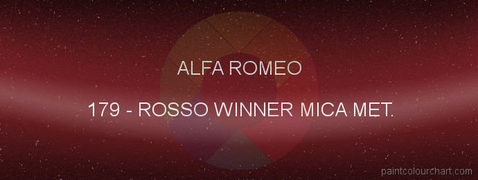 Alfa Romeo paint 179 Rosso Winner Mica Met.