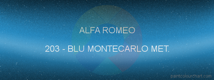 Alfa Romeo paint 203 Blu Montecarlo Met.