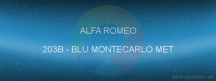 Alfa Romeo paint 203B Blu Montecarlo Met.