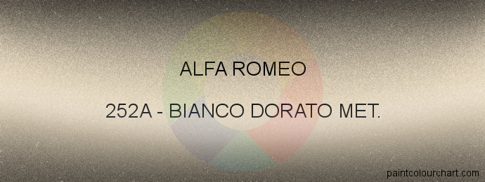 Alfa Romeo paint 252A Bianco Dorato Met.