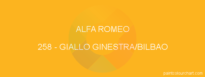 Alfa Romeo paint 258 Giallo Ginestra/bilbao