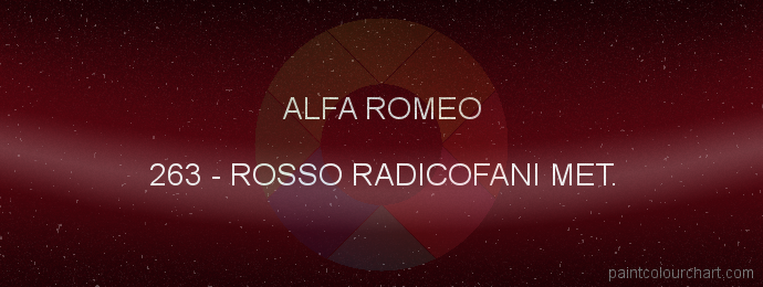 Alfa Romeo paint 263 Rosso Radicofani Met.