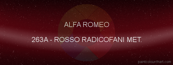 Alfa Romeo paint 263A Rosso Radicofani Met.