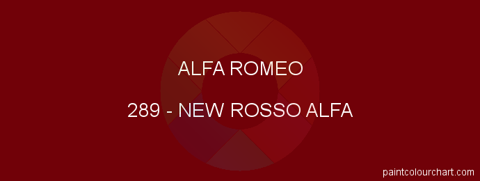 Alfa Romeo paint 289 New Rosso Alfa