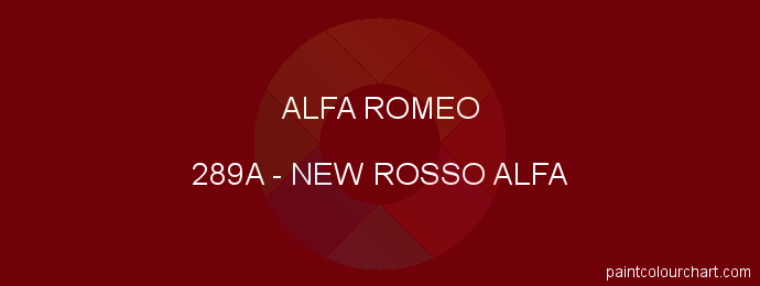 Alfa Romeo paint 289A New Rosso Alfa