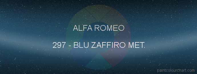 Alfa Romeo paint 297 Blu Zaffiro Met.