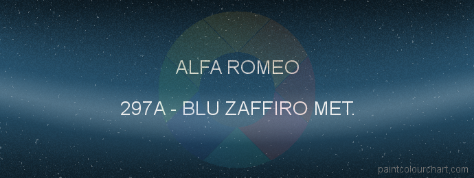 Alfa Romeo paint 297A Blu Zaffiro Met.