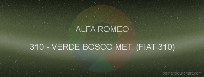Alfa Romeo paint 310 Verde Bosco Met. (fiat 310)