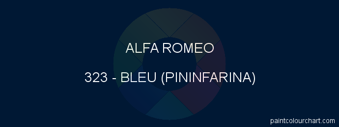 Alfa Romeo paint 323 Bleu (pininfarina)