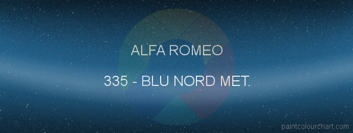 Alfa Romeo paint 335 Blu Nord Met.