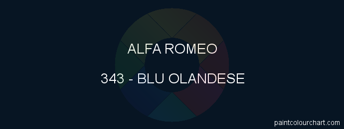 Alfa Romeo paint 343 Blu Olandese