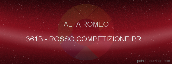 Alfa Romeo paint 361B Rosso Competizione Prl.