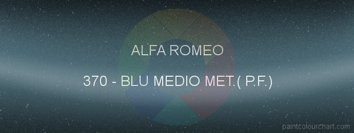 Alfa Romeo paint 370 Blu Medio Met.( P.f.)
