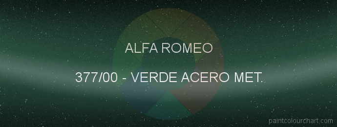Alfa Romeo paint 377/00 Verde Acero Met.