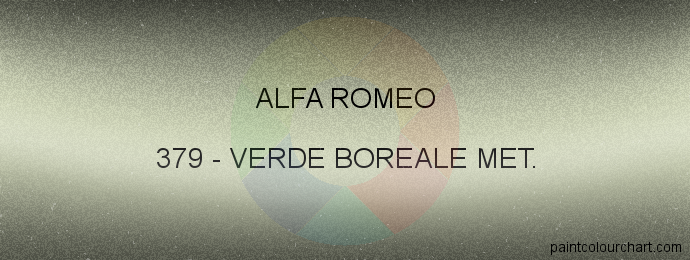 Alfa Romeo paint 379 Verde Boreale Met.