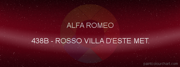 Alfa Romeo paint 438B Rosso Villa D'este Met.