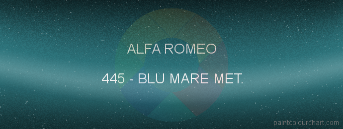 Alfa Romeo paint 445 Blu Mare Met.