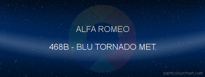 Alfa Romeo paint 468B Blu Tornado Met.