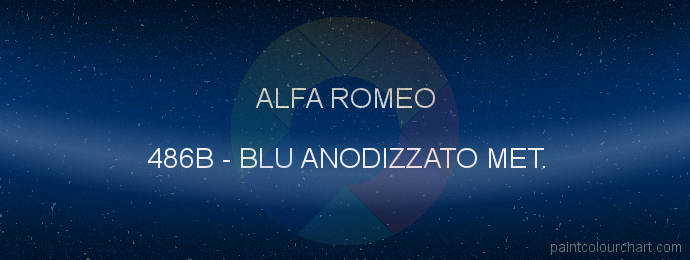 Alfa Romeo paint 486B Blu Anodizzato Met.