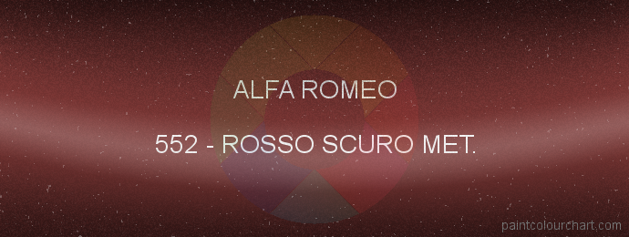 Alfa Romeo paint 552 Rosso Scuro Met.