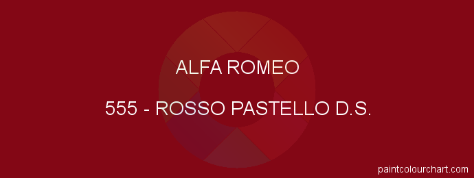 Alfa Romeo paint 555 Rosso Pastello D.s.