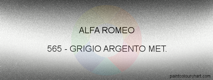 Alfa Romeo paint 565 Grigio Argento Met.