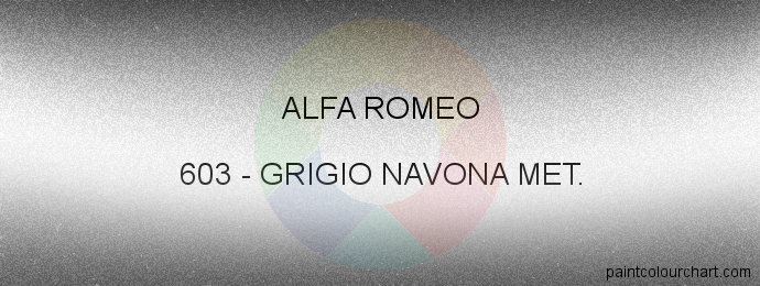 Alfa Romeo paint 603 Grigio Navona Met.