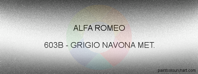 Alfa Romeo paint 603B Grigio Navona Met.