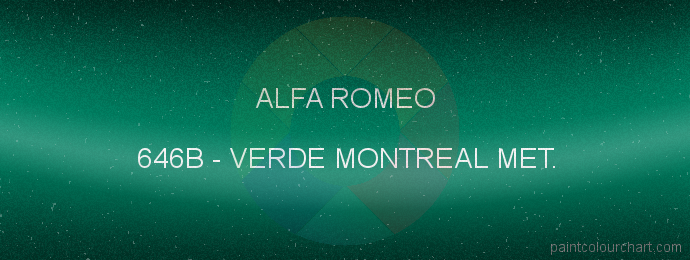 Alfa Romeo paint 646B Verde Montreal Met.