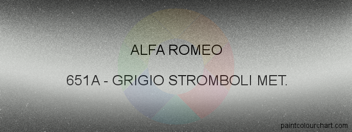 Alfa Romeo paint 651A Grigio Stromboli Met.