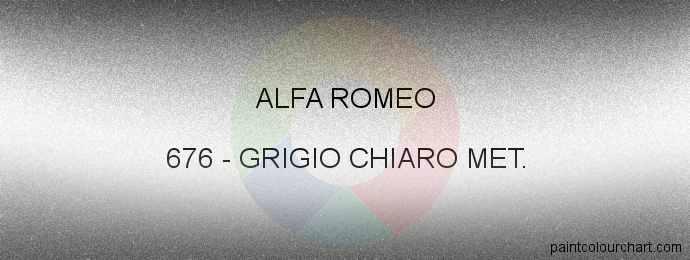Alfa Romeo paint 676 Grigio Chiaro Met.