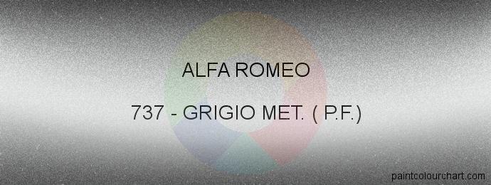 Alfa Romeo paint 737 Grigio Met. ( P.f.)