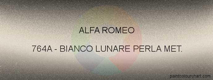 Alfa Romeo paint 764A Bianco Lunare Perla Met.