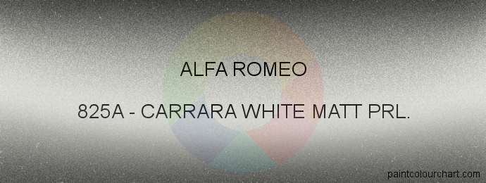 Alfa Romeo paint 825A Carrara White Matt Prl.