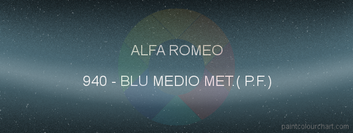 Alfa Romeo paint 940 Blu Medio Met.( P.f.)