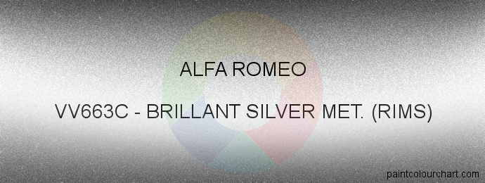 Alfa Romeo paint VV663C Brillant Silver Met. (rims)