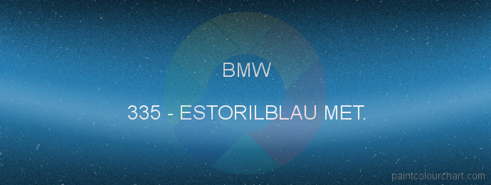 Bmw paint 335 Estorilblau Met.