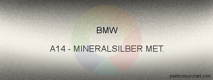 Bmw paint A14 Mineralsilber Met.