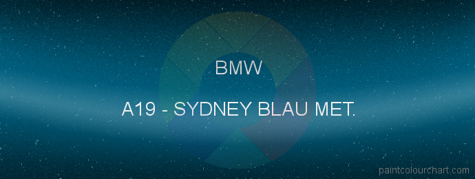 Bmw paint A19 Sydney Blau Met.