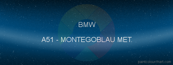 Bmw paint A51 Montegoblau Met.