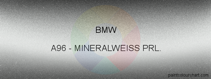 Bmw paint A96 Mineralweiss Prl.