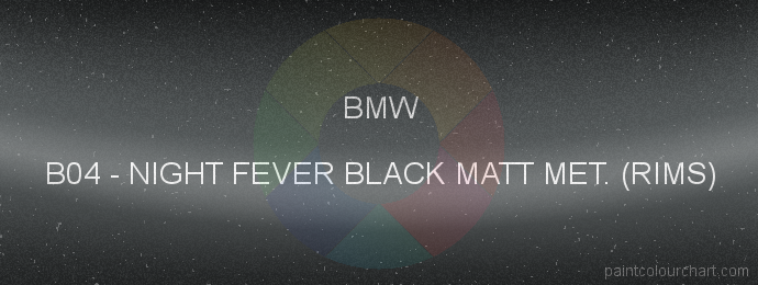 Bmw paint B04 Night Fever Black Matt Met. (rims)