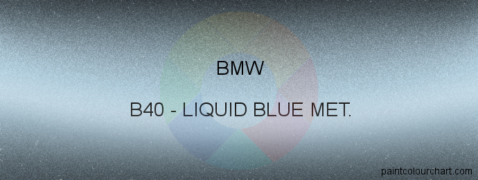 Bmw paint B40 Liquid Blue Met.