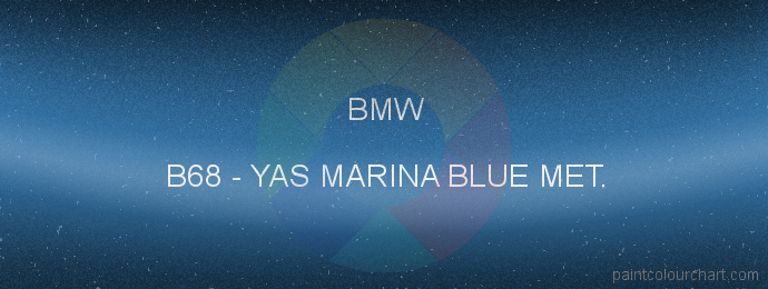 Bmw paint B68 Yas Marina Blue Met.