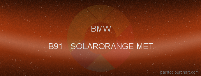 Bmw paint B91 Solarorange Met.