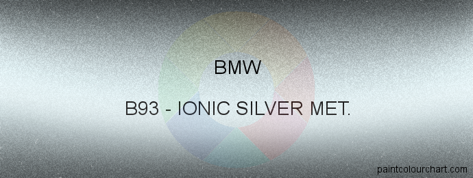 Bmw paint B93 Ionic Silver Met.