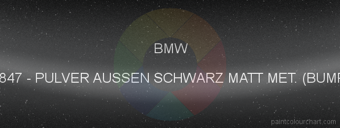 Bmw paint BU0847 Pulver Aussen Schwarz Matt Met. (bumper)